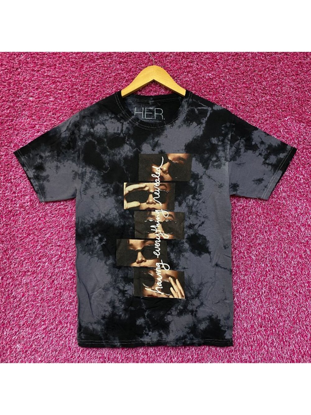 H.E.R. Rnb Retro style Tie dye Tshirt size Small